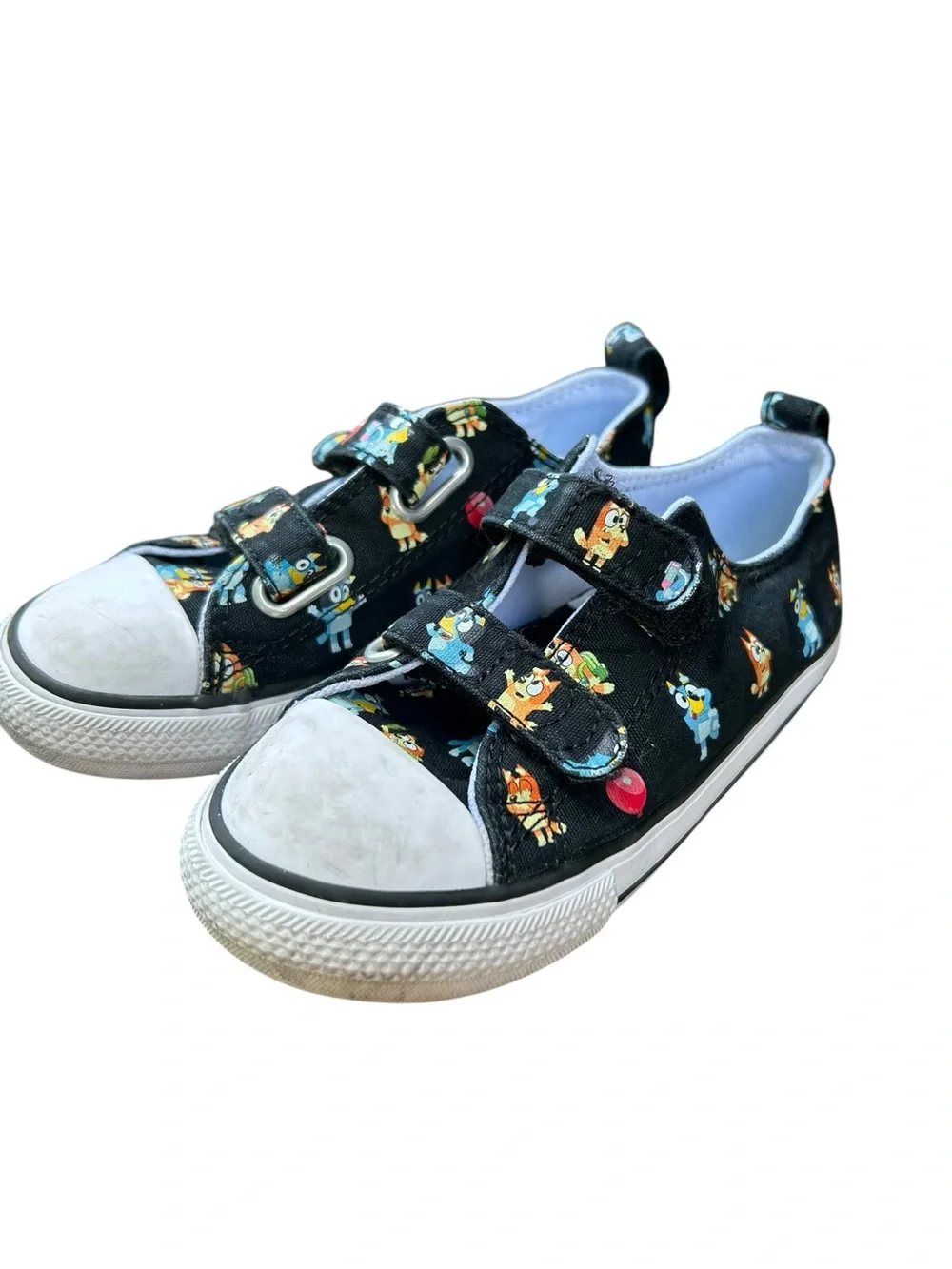Bluey Converse Chuck Taylor Toddler Kids Sz 10 Black Low Top VGUC
